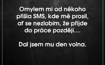 SMS omylem